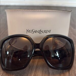 Yves Saint Laurent Black Oversized Sunglasses